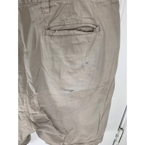 Tailor Vintage Men’s Reversible Plaid Khaki Linen Shorts Size 38 USA - Picture 10 of 12